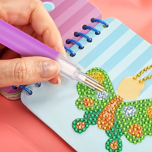 Ymapinc 15Pcs Diamond Art Pens Tools with 5 Drill Pen, 5 Tray, Glue Clay, Diamond Dot Pen, Rhinestone Picker Painting Tool Kit Accessories for Kids Adults DIY Crafts, Purple thumbnail 6