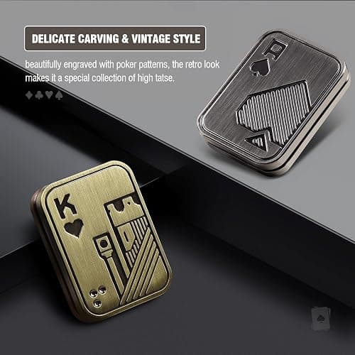 ITOKEY Fidget Toys for Adults, EDC Metal Fidget Slider, Magnetic Poker Push Card, Sensory Toys for Anxiety ADHD Autism, Cool Fidgets for Men Women, Small Magnet Toys for Stress Relief Gifts thumbnail 5