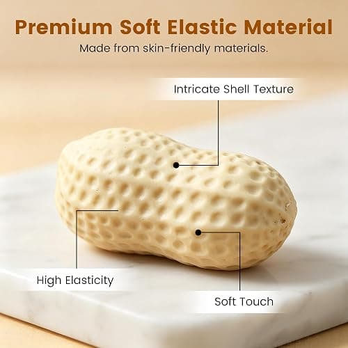 Peanut Squishies, 2026 New Peanut Stress Balls Fidget Toys for Adults, Soft Slow Rising Fidget Squeeze, Stress Relief Sensory Fidget Toy for Adults Office Desk (1 pcs) thumbnail 4