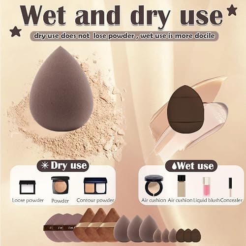 GZIXBDA Makeup Brush Set, 48Pcs Makeup Tool Set Premium Synthetic Foundation Concealers Powder Eye Shadows Makeup Brushes Kit for for Beginner Professional, Brown thumbnail 4