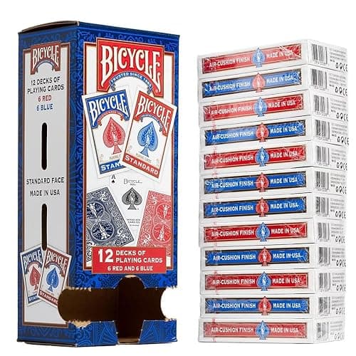 Bicycle Standard Rider Back Playing Cards, Poker Size, 12 Pack, Classic Decks of Cards for Poker, Blackjack, Casino Games & Family Game Night thumbnail 3