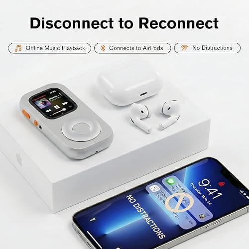 TechPod RePod Aluminum Case for Apple Watch Series S4/5/6/SE, Transform Watch into Retro Music Player, 44mm CNC Metal Protective Cover with Functional Click Wheel (Silver) thumbnail 4