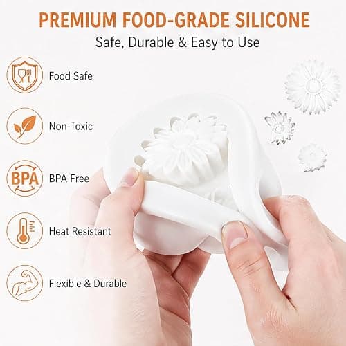 Flower Silicone Moulds 9Pack Reusable Floral Molds, Silicone Moulds for Plaster of Paris, Wax Melt Moulds, DIY Candle Making Cake Decorating Soap Baking Multi-Purpose Handmade Craft Molds thumbnail 4