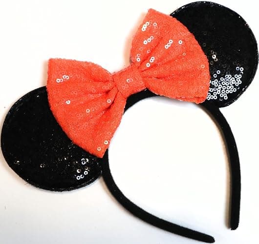 CLGIFT Sparkly Mouse Ears, Custom Silver, Gold, Blue, and Classic Red Sequin Mickey Ears - Image 1
