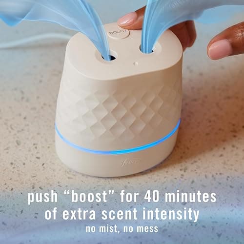 Febreze Plug Scent Booster Starter Kit, Oil Diffuser, Air Freshener Plug in, Continuous Scent Device + 2 Downy Calm Refills thumbnail 5