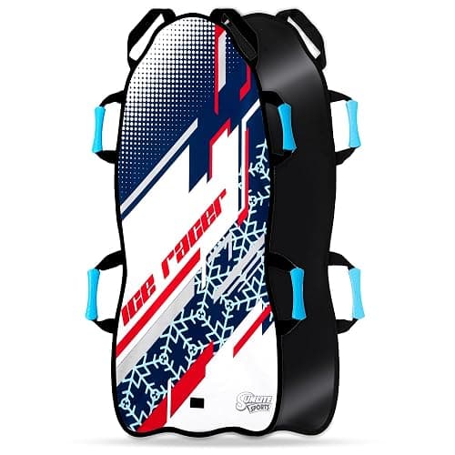 Sunlite Sports 45” Snow Sled – Foldable or Foam Style Toboggan for Kids & Adults, Reinforced Bottom, Durable Stitching & Ergonomic Handles – Lightweight & Portable Winter Sled - Image 1
