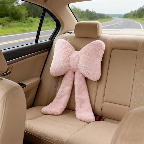 QPQPTT Bow Pillow, Bow Cushion, Pink Cushion, Soft Plush Decorative Pillow, Elegant Bow Design for Home Decor, Comfortable Throw Pillow for Sofa, Bed, Car, for Women thumbnail 7