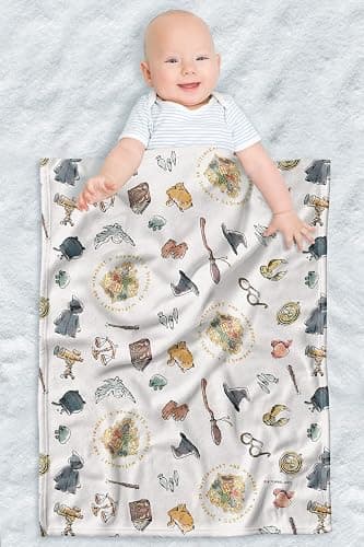 Harry Potter Lightweight Baby Blanket, 30"X40", Whimsical Icons Unisex for Infants Girls & Boys - Image 1