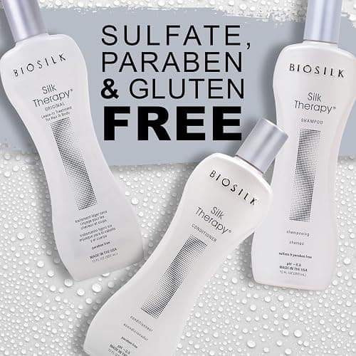 BioSilk 3-Piece Silk Therapy Kit, Shampoo, Conditioner & Serum for Healthy, Shiny, Manageable Hair, Sulfate-Free, Paraben-Free, Cruelty-Free, 12 Oz Haircare Set thumbnail 5