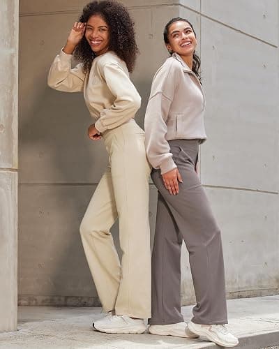 G4Free EverGoing Yoga Pants Women Wide Leg Pants with Pockets High Waist Stretch Dress Casual Sweatpants Petite/Regular/Tall thumbnail 2