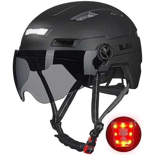 ILM Adult Bike Helmet with LED Front Back Light Bicycle Helmets E3-10L - Image 1