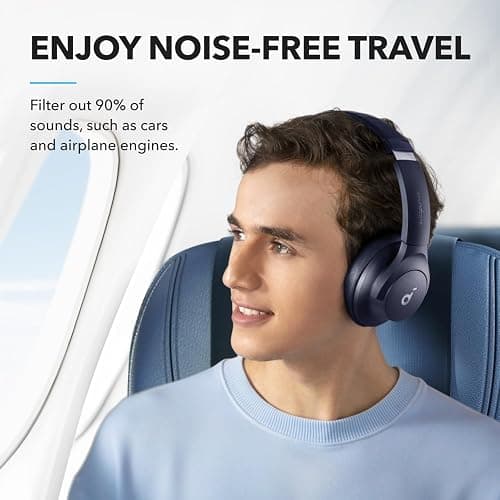Soundcore by Anker Q20i Hybrid Active Noise Cancelling Headphones, Wireless Over-Ear Bluetooth, 40H Long ANC Playtime, Hi-Res Audio, Big Bass, Customize via an App, Transparency Mode thumbnail 2