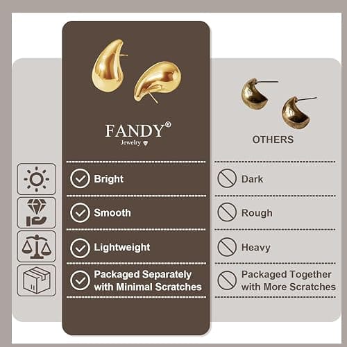12 Pairs Chunky Gold Hoop Earrings for Women Trendy, Gold Plated Lightweight Hypoallergenic Stack, Thick Open Twisted Huggie Hoops Earring Set thumbnail 7
