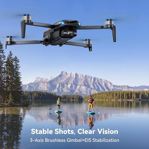 Ruko U11MINI 4K, Drones with Camera for Adults 4K Video 8K Photo, Under 249g, 3-Axis Gimbal EIS, 20000ft FPV Transmission, AI Takeoff/Landing, Auto Return, GPS with Beeper, Beginner (96-Min Flight) thumbnail 6