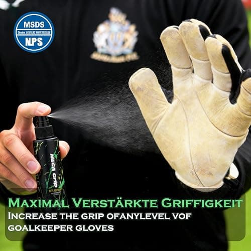 JFSLiF Torwarthandschuh Pflege-System, Torwarthandschuh Grip Spray,Torwarthandschuh-Reiniger,MSDS-Zertifizierter Torwarthandschuhkleber, 100ml thumbnail 2
