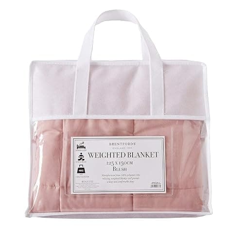 Brentfords Weighted Blanket 6kg for Adults Therapy Sensory Anxiety Autism Insomnia Stress Relief, Double - Blush Pink - 125 x 180cm - (Disclaimer Only suitable for age 3+ years) thumbnail 4