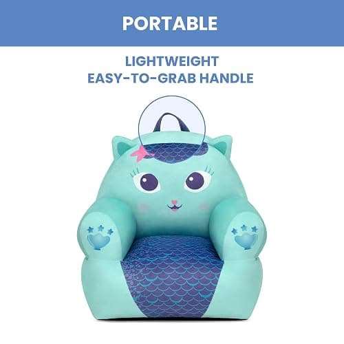 Delta Children - Gabby's Dollhouse Cozee Buddy Kids Chair, Blue thumbnail 7