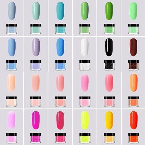 24 Color Acrylic Nail Powder Set, Acrylic Powder Set, Nail DIY Art Design, Acrylic Nail Art 3D Nail Sculpture French Nail Extension, Gift for Women thumbnail 2
