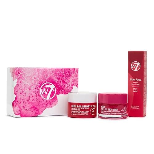 W7 Sweet Dreams Lip Care Trio - 3 Piece Set - Overnight Lip Mask, Lip Balm & Lip Scrub - Cherry - Image 1