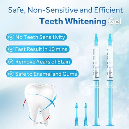 EZGO 10 Pack Teeth Whitening Gel Refills 22% Bleaching Gel, No Sensitive Teeth Whitener, Great for Sensitive Tooth Whitening, Carbamide Peroxide Teeth Whitening Gel, Mint Flavor (10X 3ML) thumbnail 3