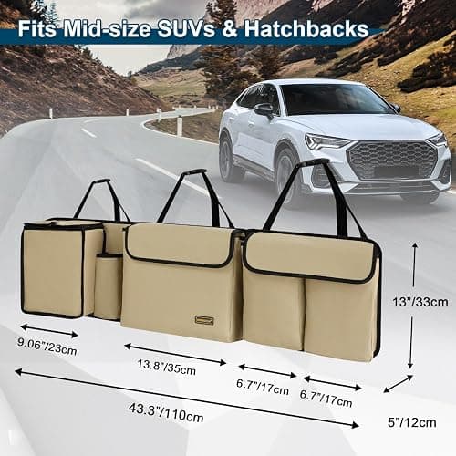MARKSIGN Deluxe Trunk and Backseat Organizer for Medium or Large Size SUVs & RVs, Detachable Storage Modules with Built-in Cooler, Patent Pending thumbnail 2