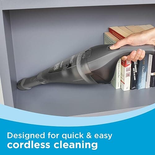 BLACK+DECKER dustbuster Handheld Vacuum, 8V Cordless, Hand Vacuum for Quick Cleanup with Crevice Tool and Washable Filter (HNVC220BCZ01) thumbnail 5