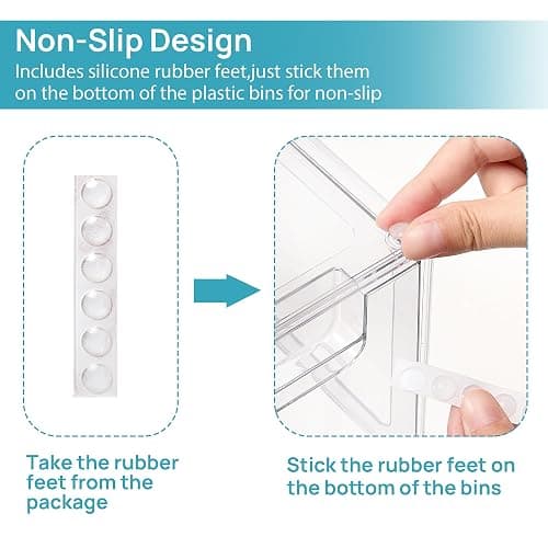 Vtopmart 8 Pack Stackable Under Sink Organizer Drawers, Clear Acrylic Storage Bins for Kitchen and Bathroom Cabinets, Baby Bottles, Cleaning Supplies, 6.6'' Tall Space-Saving Drawer System thumbnail 4