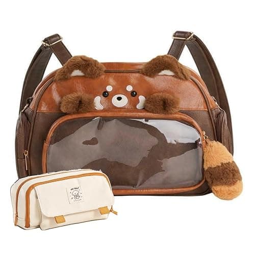 Queen sea shark Ita Bag Plush Red Panda Kawaii Pin Display Backpack Crossbody Waterproof New Season Spring - Image 1