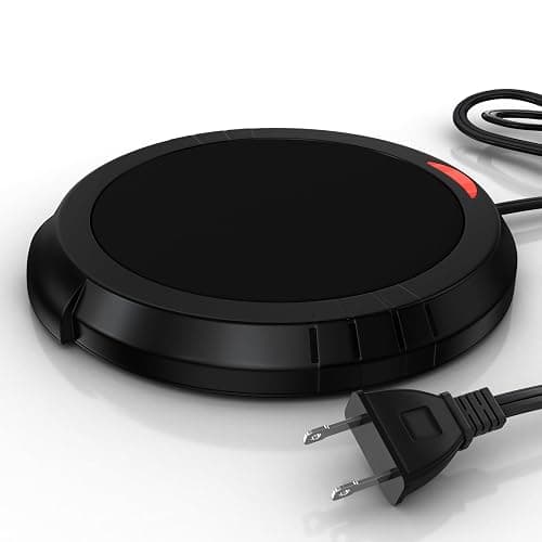 Candle Warmer Plate Safely Releases Scents Without a Flame- Used as Candle Jar Warmer, Candle Melter, Coffee Warmer, Mug Warmer, Cup Warmer in Your Home & Office (Black) - Image 1