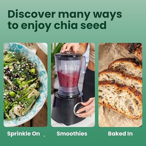 Sanar Naturals Chia Seeds | High Fiber, Omega 3 Superfood for Smoothies Oatmeal & Baking | Raw Black Chia Seeds, GLP-1 Support, Vegan, Non GMO, Gluten Free, Plant Based Protein, 10 oz thumbnail 7