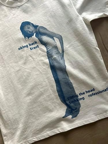 Goth Vintage Rapper T Shirt Men Oversized Graphic Tee Y2k Emo Grunge Shirts Streetwear - White Grey - Medium thumbnail 3