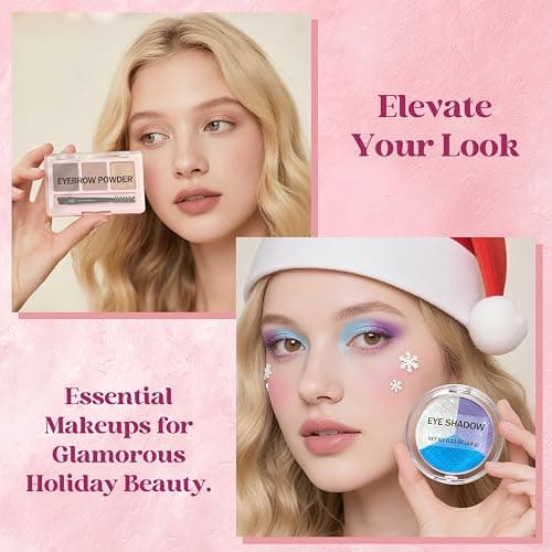Makeup Advent Calendar 2025 Christmas Gifts, Beauty Calendar 2025 for Women, Teen Girls, Skin Care Advent Calendar with Mascara, Blush, Lip balm, Shower Gel, 2025 Self Care Gifts for Women thumbnail 4