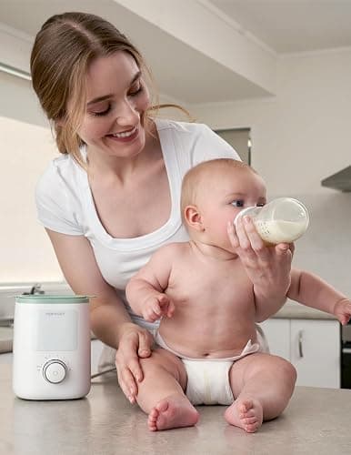 Momcozy Baby Bottle Warmer for Breast Milk Formula Food, Fullest Nutrients Preserved, Fast Heat, Night Light for Nighttime Breastfeeding, One-Touch Easy Use, Newborn Essentials Supplies Gift for Mom thumbnail 9
