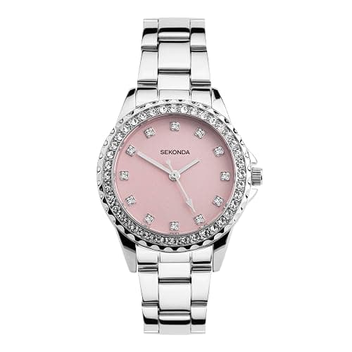 Sekonda Elizabeth 33mm Women's Watch with Stone Set Case and Stainless Steel Bracelet - Image 1