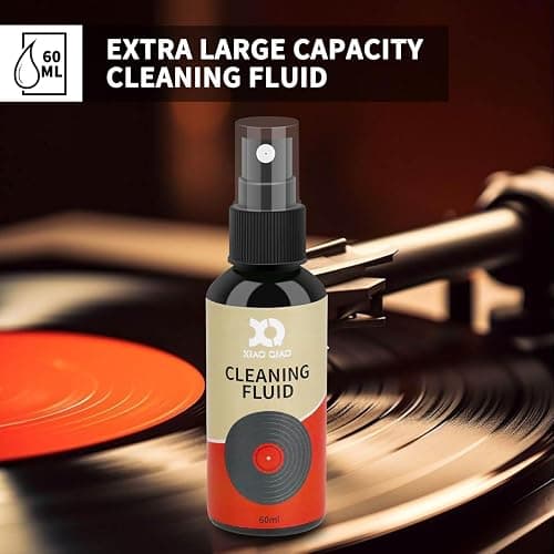 Vinyl Record Cleaner Kit - 6-in-1 Vinyl Records Cleaning Kit Includes Soft Velvet Record Brush, Cleaning Liquid, Stylus Brush, Cleaning Brush, Cleaning Cloth and Storage Bag thumbnail 4