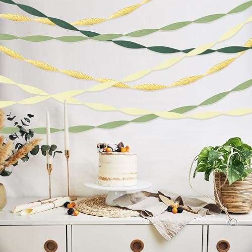 Sage Green Crepe Paper Streamers 8 Rolls 656 ft Crepe Paper Decorations for Birthday Party, Baby Shower, Wedding, Bridal Shower, Bachelorette thumbnail 4