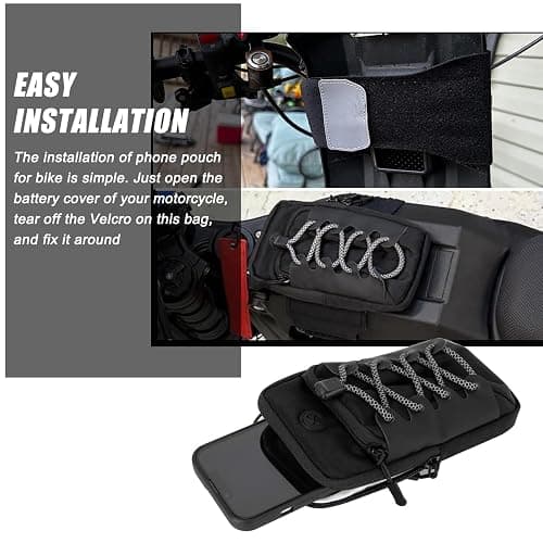 Dirt Bike Battery Cover Storage Bag, PSLER Pouch Bag Dirt Bike Frame Bag Fits for Sur Ron Light Bee X S Segway X160 X260 Eride Pro SS Tuttio Soleil01 Yozma IN10 Razor MX350 MX650 79bike Falcon (Black) thumbnail 6