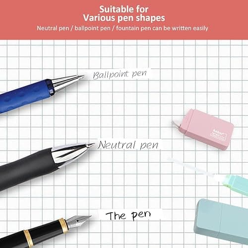 Aebor 6 Pack Correction Tape Cute White Tape Macaron Color Correction Tape, Easy To Use Applicator for Instant Corrections for Students,Office Workers thumbnail 4