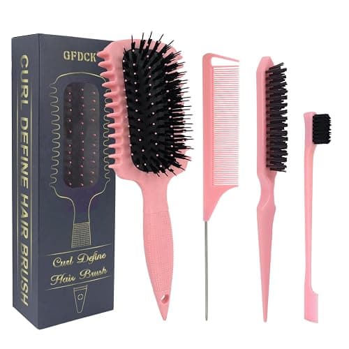 Curl Defining Brush, Curly Hair Brush Products for Effortlessly Detangling Shaping and Styling Women's Men's Curls on All Wet or Dry Hair Types, Reduces Frizz - Image 1