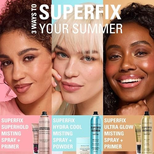 Revolution Superfix Misting Makeup Setting Spray | Ultra Matte & Shine-Free Finish, Long-Lasting Wear, Infused with Vitamin E, 5 fl oz thumbnail 7