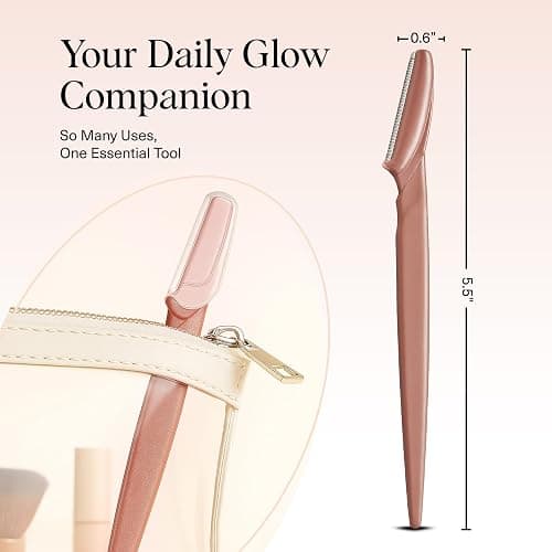Kitsch Dermaplane Razor for Women Face – Face Razors for Women & Men, Eyebrow Trimmer & Face Shaver – Exfoliating Facial Razor & Skin Care Tool for Smoother Skin - Terracotta, 6 pcs thumbnail 5