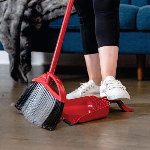 O-Cedar Pet Pro Broom with Step-On Dustpan | Remove 99% with One Sweep | Removes 3 Times More Pet Hair | Quiet Cleaning Tool for Cat and Dog Owners thumbnail 8