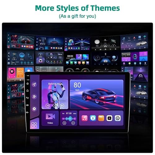 1+32G 10.1-inch Android 13 Car Stereo for Ford Mustang 2010 2011 2012 2013 2014 IPS Touchscreen Screen Car Radio with Carplay & Android Auto Support Backup Camera GPS FM Navi BT SWC thumbnail 5