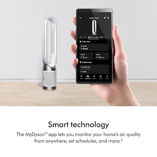 Dyson Purifier Cool PC1, HEPA Air Purifier Tower Fan, App and remote controlled, 350° oscillation, 10 levels, bladeless (White) thumbnail 4