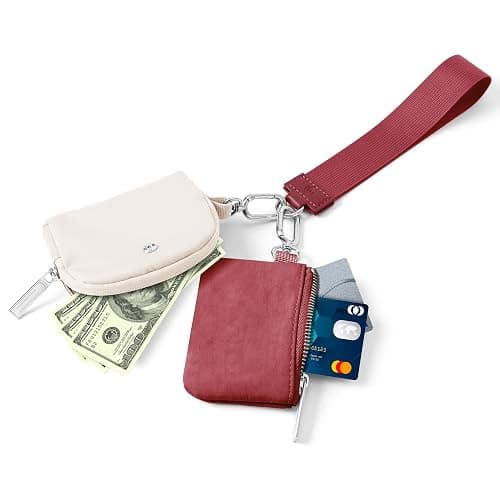 Mum's Memory Mini Zip Around Wristlet Wallet for Women Dual Pouch Wristlet Portable Wallet Coin Purse Mini Women Coin Pocket thumbnail 5