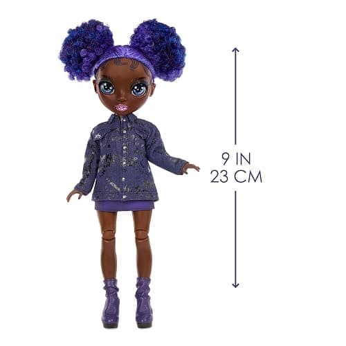 Rainbow High Jr High Series 2 Krystal Bailey- 9" Purple Posable Fashion Doll with Designer Accessories and Open/Close Backpack. Great Toy Gift for Kids Ages 6-12 Years Old & Collectors thumbnail 2