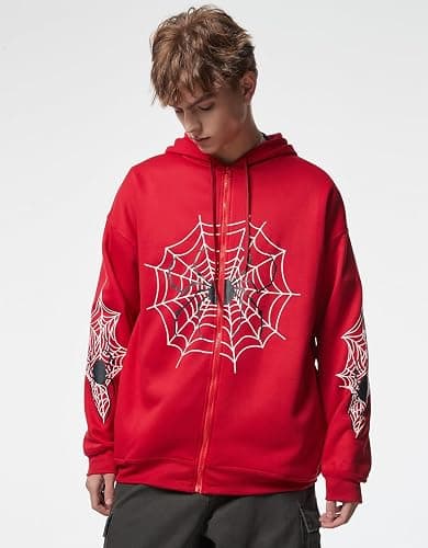 Hesaco Y2K Unisex Streetwear - Hoodies for Men Spider Hoodies for Women - Oversized Graphic Hoodie Vintage Style 2024 Trendy thumbnail 7