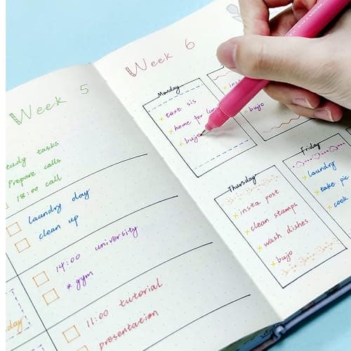 AECHY 8PCS Curve Highlighter Pen for Note Taking, Dual Tip Pens with 8 Different Curve Shapes & 8 Colors Fine Lines, Colored Curve Pens Set for Kids Journaling Back to School Supplies thumbnail 6