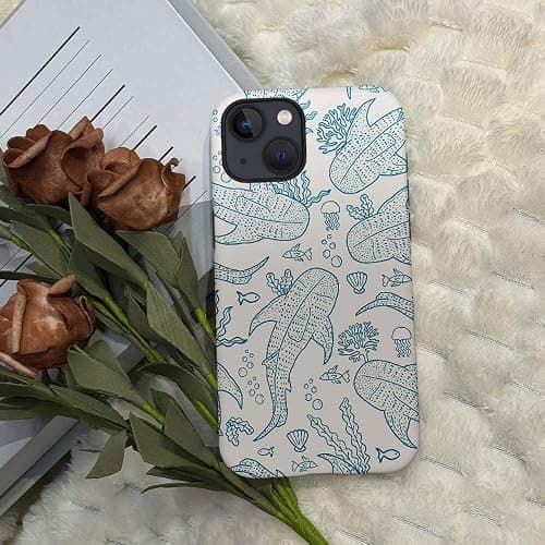 Generic Compatible with for iPhone 15,Coral Reef Whale Shark Ocean Sea Phone Case for Girl Women Boy Men,Scratch Resistant Shockproof Cover Case for iPhone 15 thumbnail 4