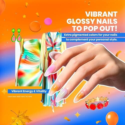 beetles Gel Polish 44pcs Fall Gel Nail Polish Set 36 Colors Brown Burgundy Red Blue Purple Orange Green Black Nude White with Base Coat Glossy Matte Glitter Top Coat Gifts for Women Colorful Muse thumbnail 4